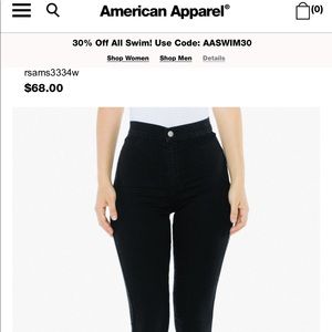 American apparel easy jeans
